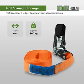 Baumarktplus Spanngurte 2x 6 m einteilig 800 kg orange