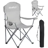 Relaxdays Campingstuhl 2er Set Grau/Silber