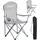 Relaxdays Campingstuhl 2er Set Grau/Silber