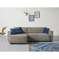 INOSIGN Ecksofa »Marva L-Form«, incl. Bettfunktion und Bettkasten, Federkern, grau