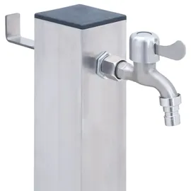 vidaXL Wassersäule 80 cm Edelstahl silber