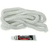 Fermit Dichtschnur, Türdichtung Fermit Glasfaser-Rundschnur-Set Ø 10mm mit Dichtschnurkleber bis 1100 °C