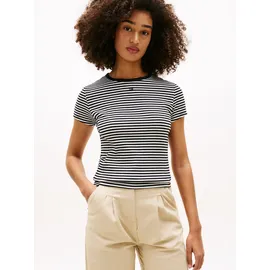 Tommy Hilfiger TJW ESSENTIAL RIB SHORT SLEEVE EXT Schwarz M