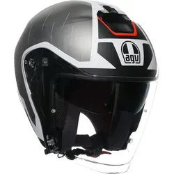 AGV Irides Trieste, Jethelm - Schwarz/Weiß/Rot - L