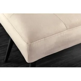 Riess-Ambiente Sitzbank BOUTIQUE - 100cm champagner Samt schwarze Metallbeine