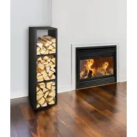 Lienbacher Kaminholzregal 36 x 149 cm schwarz