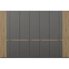 Musterring Drehtürenschrank Isabelle 344,2 x 216 x 58 cm Grau/Schwarz