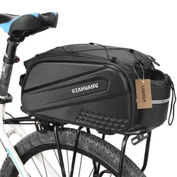 Lixada 10L Multifunktionale Fahrrad-Rücksitztasche, wasserdichte Fahrrad-Fahrradträger-Kofferraum-Frachttasche schwarz