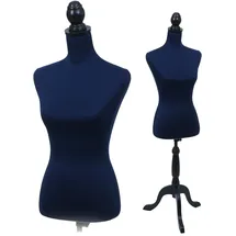 MCW Schneiderpuppe T221, Schaufensterpuppe Torso weiblich, Schaumstoff dunkelblau