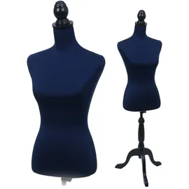 MCW Schneiderpuppe T221, Schaufensterpuppe Torso weiblich, Schaumstoff dunkelblau