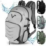 Valkental Rucksack Wanderrucksack Naturwandern Reiserucksack Wasserfest 22 L - Explorer grau 22 LITER