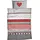 Traumschlaf Biber Herz Silber/Rot 155 x 220 cm + 80 x 80 cm