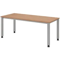 Bümö Schreibtisch Nussbaum, Nachbildung,Nussbaum, Rechteckig, 180x74x80 cm, FSC Mix,