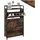 Tectake Industrial Schuhschrank 61 x 130 x 32 cm mit 3 Klappen rostfarben