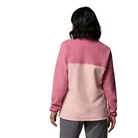 Columbia Benton Springs 1/2 Damen-Pullover mit Schnappverschluss Rosa Sand / Rosette M
