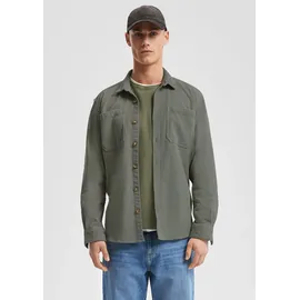 QS Overshirt aus Cord mit aufgestetzten Taschen - olive - XL