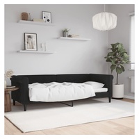 furnicato Bett Tagesbett Schwarz 80x200 cm Samt schwarz