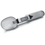 Arendo Löffelwaage Küchenwaage Feinwaage digital, 0,1 g, 1–500 g, LCD-Anzeige, aufhängbar, (1-tlg), Einheiten g oz gn ct, abnehmbarer Löffel, Abschaltautomatik 60 s silberfarben