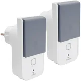 tecnoteq Smart-Home-Steckdose IP44 Weiß 2 St.