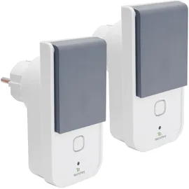 tecnoteq Smart-Home-Steckdose IP44 Weiß 2 St.