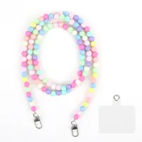 Handy-Kordel,Handykette Perlen,Handytasche zum Umhängen,Handyband zum Umhängen,Handyanhänger mit Transparent Patch,Schlüsselkette,Handy Umhängeband,Handykette Perlen zum Umhängen,Handy Zubehör