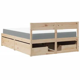 vidaXL Bett 120 x 200 cm Braun