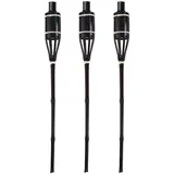 Sunny Garden Bambusfackel-Set 60 cm Schwarz 3-teilig