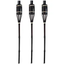 Sunny Garden Bambusfackel-Set 60 cm Schwarz 3-teilig