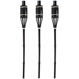 Sunny Garden Bambusfackel-Set 60 cm Schwarz 3-teilig