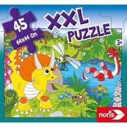 Noris Puzzle XXL Puzzle Dinosaurier, 45 Puzzleteile bunt