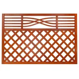 Andrewex Vorgartenzaun Malaga mit Gitter 120 cm x 180 cm Teak