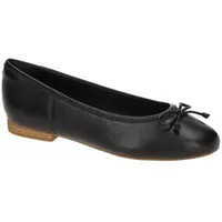 CLARKS Damen Fawna Lily Ballerinas, Black Leather, 40 EU