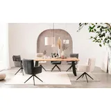 Home affaire Esstisch Hudson, erweiterbar durch Ansteckplatte Hudson beige 180 cm x 77 cm x 90 cm