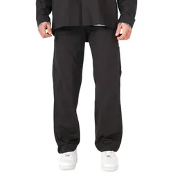 Sixth June Herren Zimmermanns-Hose Taschendetails Freizeit-Hose Arbeits-Hose M25143CPA Schwarz - S