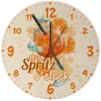 Speecheese Cocktail Wanduhr mit Spruch It's Spritz o'clock Cocktailuhr