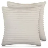 BestLivings Sofakissen Cord Optik Creme 40 x 40 cm (2er Pack