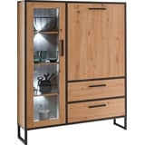 Mäusbacher Highboard »Torres«, asteiche/schwarzstahl, , 72467737-0 B/H/T: 105 cm x 150 cm x 42 cm