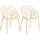 CLP Hope Stapelstuhl 59 x 60 x 80 cm creme 2 St.