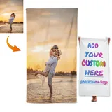 Fadaing Personalisiertes Strandhandtuch, Personalisiertes Badetuch Mit Namen Foto, Anime Personalisiertes Handtuch Badetuch Mit Namen Microfaser Strandtücher (50 x 100 cm,1)