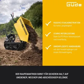 Güde Muldenkipper Stahl 110 l Gelb/Schwarz