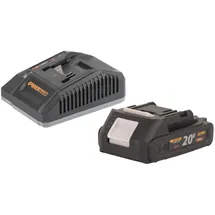 PROCRAFT Starter Pack C20/4 Ladegerät 20 V 4 A + 1 x 2,0 Ah Akku