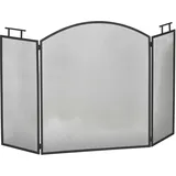 Homcom Kamingitter 128 x 2 x 76,5 cm schwarz