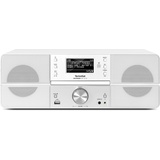 TechniSat DIGITRADIO 361 CD IR - DAB+/Internetradio (WLAN, LAN, DAB, UKW, CD-Player, Bluetooth, Radiowecker, WiFi Streamingfunktion, AUX-In, Stereo, 2 x 5 Watt Lautsprecher, Fernbedienung) weiß