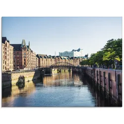 Artland Glasbild »Hamburg Speicherstadt«, Deutschland, (1 St.), in verschiedenen Größen Artland Farbe Bild(er): naturfarben
