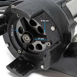 Wiltec Schmutzwasserpumpe Häcksler 31200 L/h 2200 W Förderhöhe bis 10 m