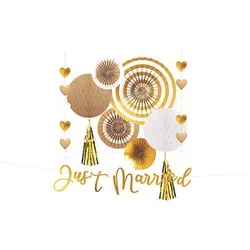 amscan® Partydeko-Set gold Hochzeit