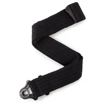 d’addario Gitarrengurt, Nylongewebe, Auto Lock, Black Padded Stripes - Gitarrengurt