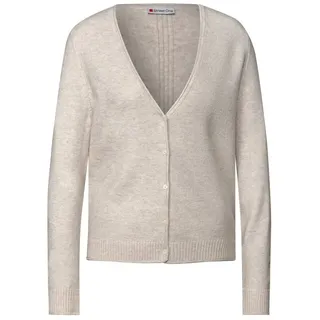 STREET ONE Damen 2515370 Kurzer Cardigan, tusk Cream Mel, 36 - 36
