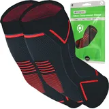 aZengear Ellenbogenbandage 2-Pack Rot/Schwarz L