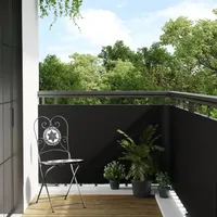 vidaXL Balkon-Sichtschutz Schwarz 300x80 cm Poly Rattan